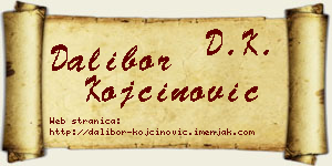 Dalibor Kojčinović vizit kartica